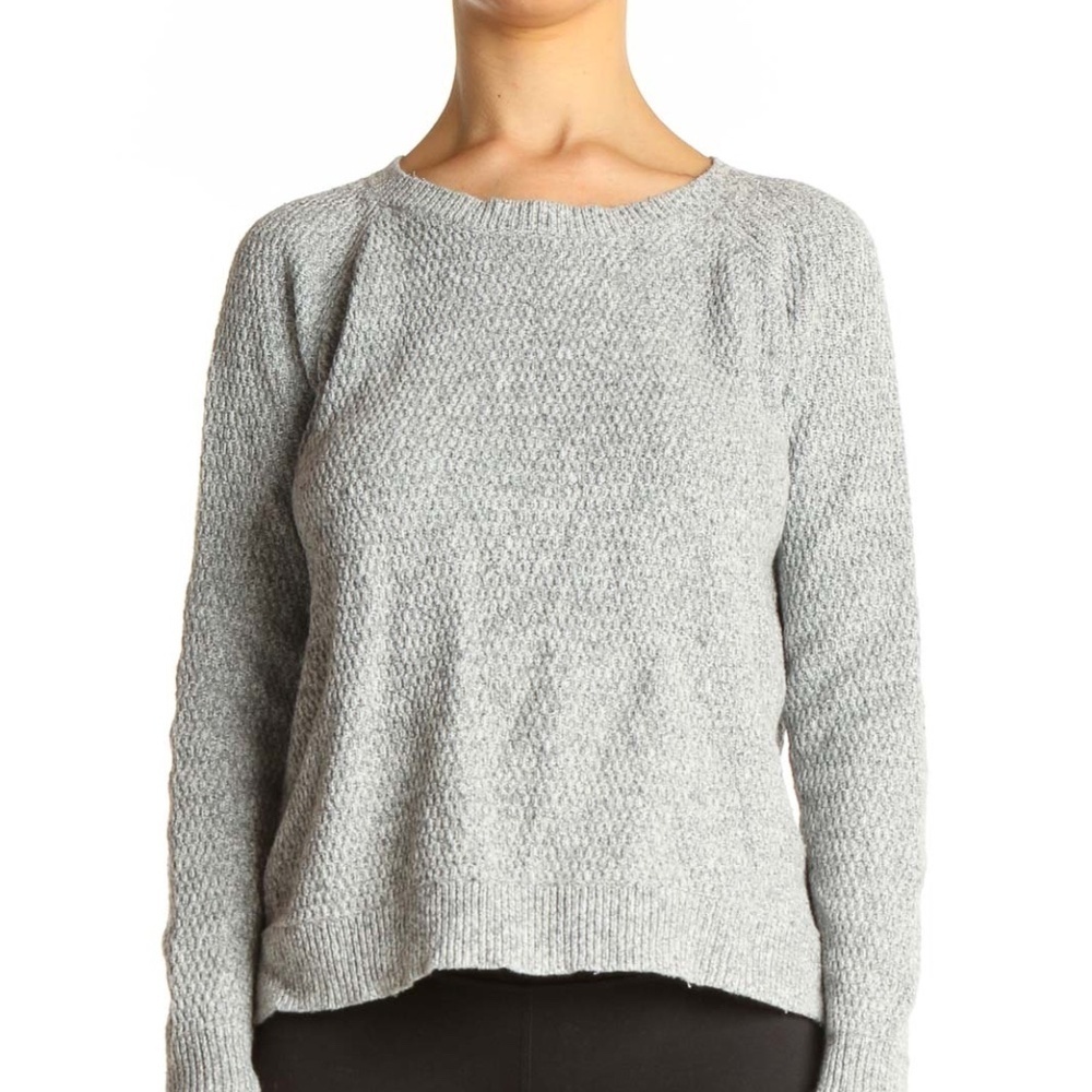 Madewell Gray Textured Classic Sweater - Picture 4 of 4